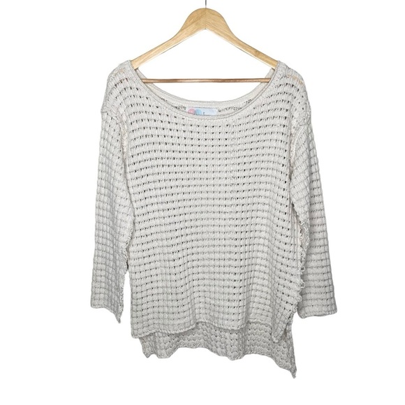 Free People FP Beach Coxy Knit Lightweight Sweater Ivory Medium - Picture 4 of 14
